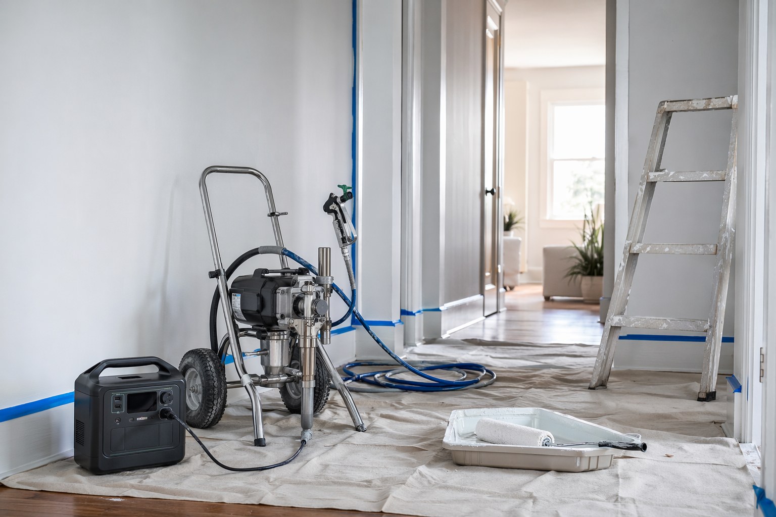 Before and after home improvement project